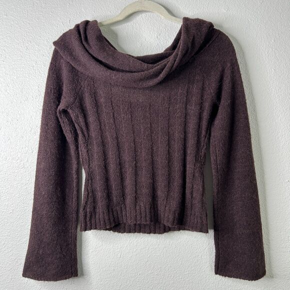 Jonathan Simkhai Womens Sweater Cambria Alpaca Wool Off Shoulder Small - Picture 2 of 8